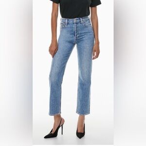 Aritzia Denim Forum Arlo High Rise Straight Leg Jeans